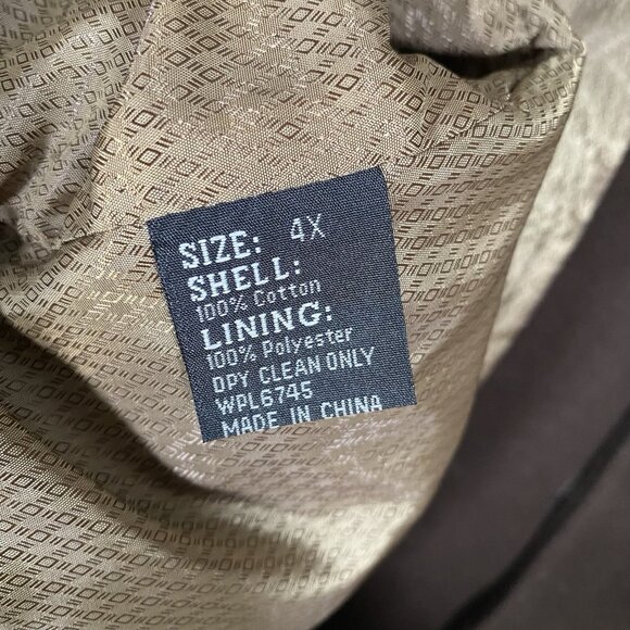 Vintage Jean Paul Germain Waistcoat Mens 4X Brown Cotton Suit Vest Western - Picture 12 of 14